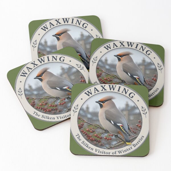 Item preview, WAXWING    – The Silken Visitor of Winter Berries designed and sold by The Digital Compass.