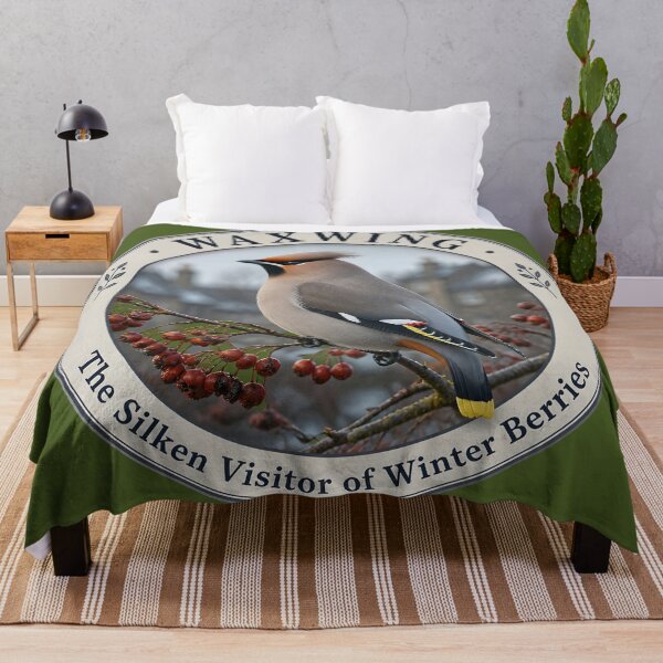 Item preview, WAXWING – The Silken Visitor of Winter Berries designed and sold by The Digital Compass.