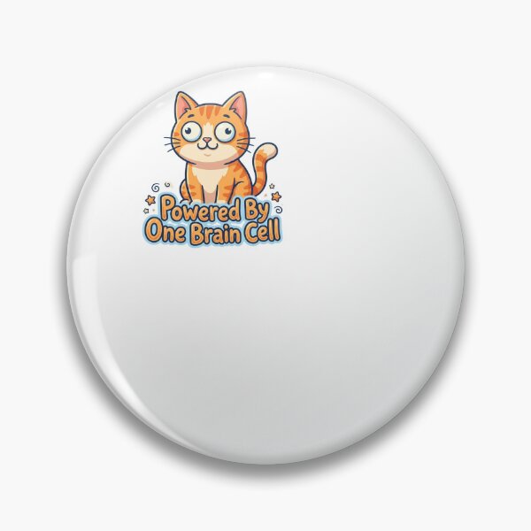 Item preview, Powered By One Brain Cell - Orange Cat designed and sold by BinAlgoPix.
