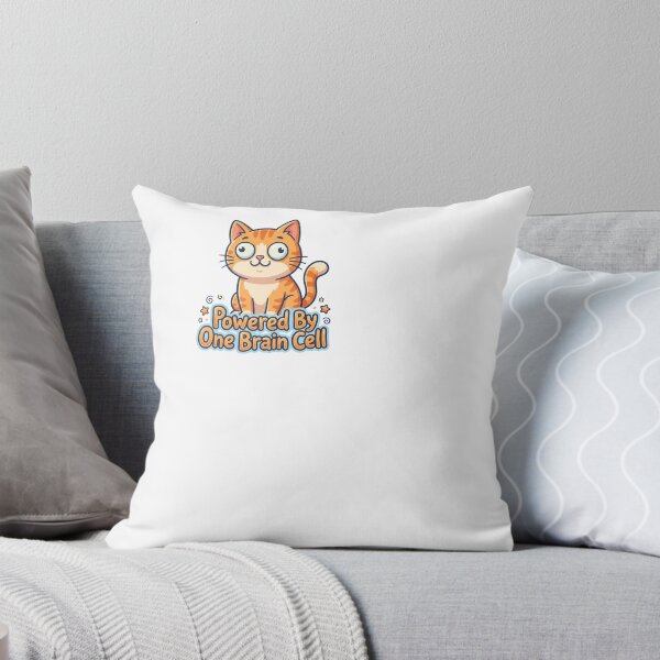Item preview, Powered By One Brain Cell - Orange Cat designed and sold by BinAlgoPix.