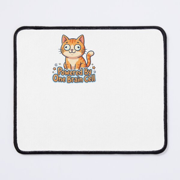 Item preview, Powered By One Brain Cell - Orange Cat designed and sold by BinAlgoPix.