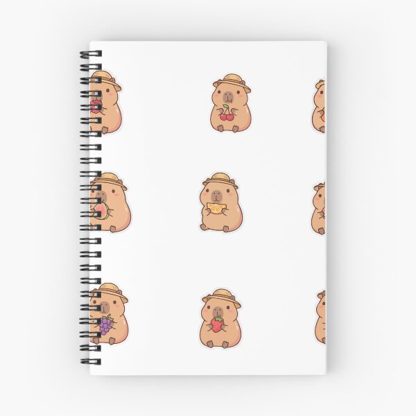 Item preview, Cute Capybara With Fruits Sticker Sheet designed and sold by KAWAII STUDIO NB.