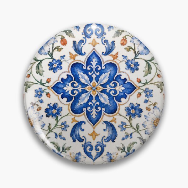 Item preview, Azulejo Bloom – Portuguese Seamless Floral Pattern designed and sold by Jandedan.