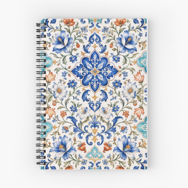 Item preview, Azulejo Bloom – Portuguese Seamless Floral Pattern designed and sold by Jandedan.