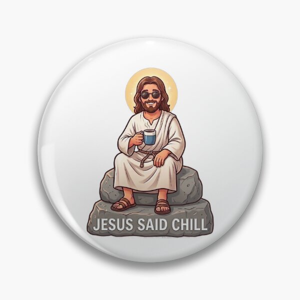 Item preview, Jesus Said "Chill" | Funny Christian Humor Design designed and sold by Softbear Atelier.