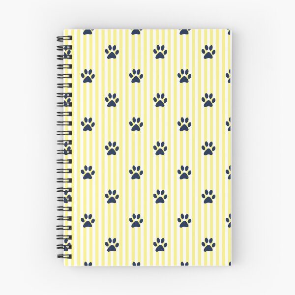 Item preview, Navy Paw Print Stripes Pattern | Yellow and White Striped Paw Design | Cute Dog Paw Print | Animal Lover Paw Pattern | Navy Paws on Vertical Stripes | Dog Mom Paw Pattern designed and sold by VivaFy.