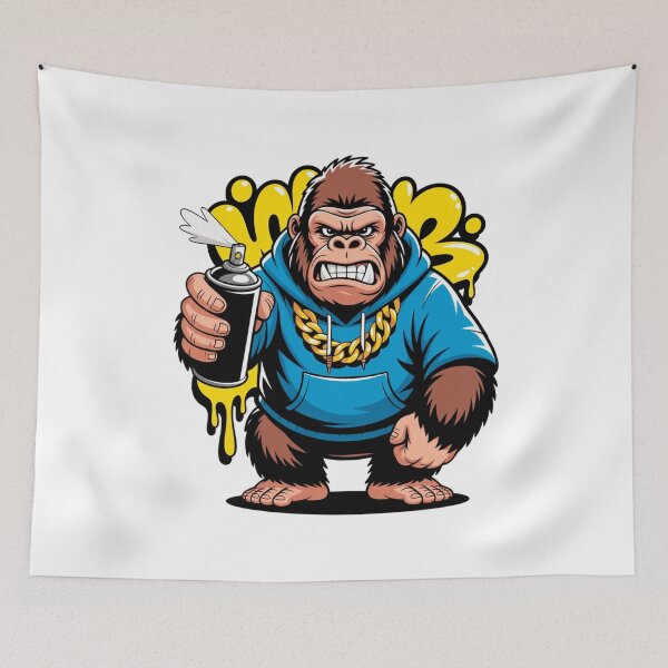 Item preview, Graffiti Gorilla Spray Paint Street Art Mascot designed and sold by Outlet Raloel.