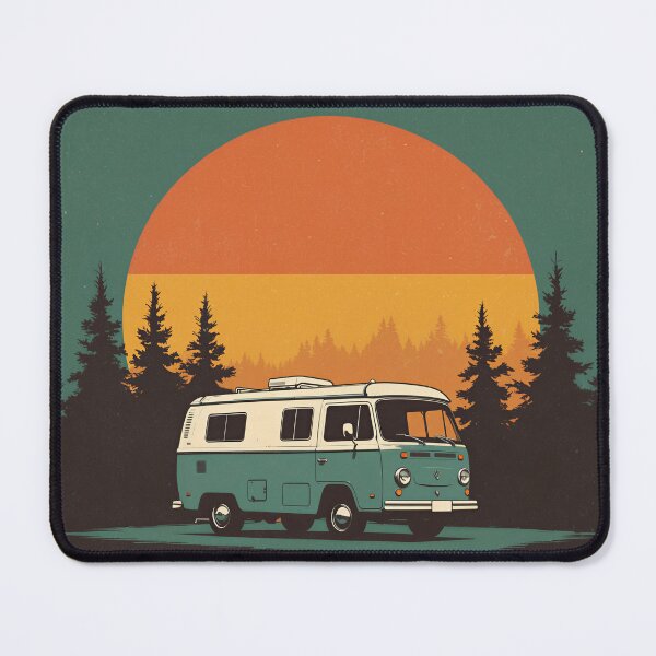 Item preview, Lost In The Right Direction - Retro Camper Van Adventure designed and sold by NeuralAuraArts.