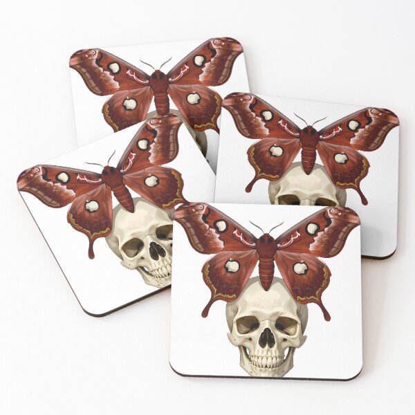 Item preview, Atlas Moth with Skull designed and sold by IllumeInk.