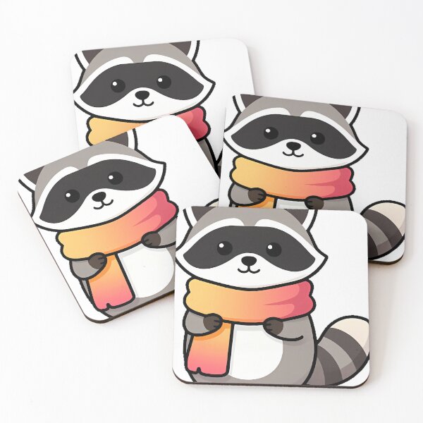 Item preview, Raccoon in Sunset Scarf designed and sold by pumsquare.