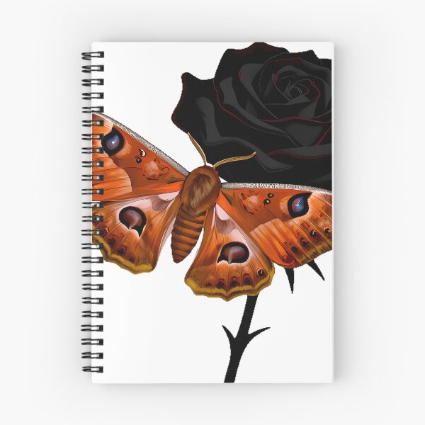 Item preview, Emperor Moth with Black Rose designed and sold by IllumeInk.