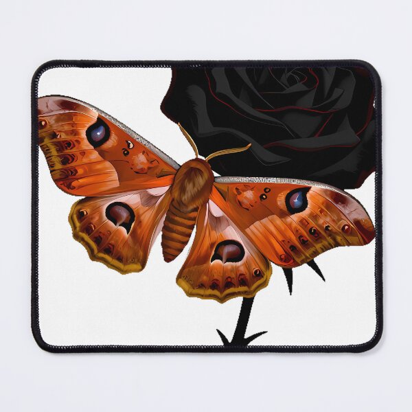 Item preview, Emperor Moth with Black Rose designed and sold by IllumeInk.