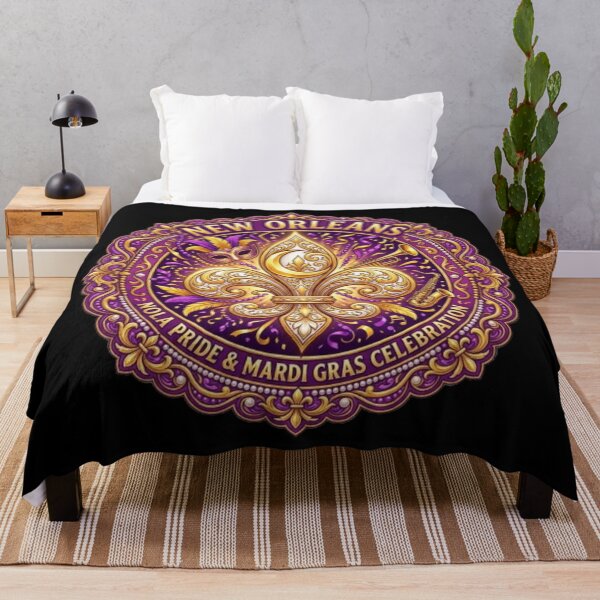 Item preview, Fleur De Lys NOLA New Orleans Pride Mardi Gras Purple Gold Celebration designed and sold by ProjectNoah.