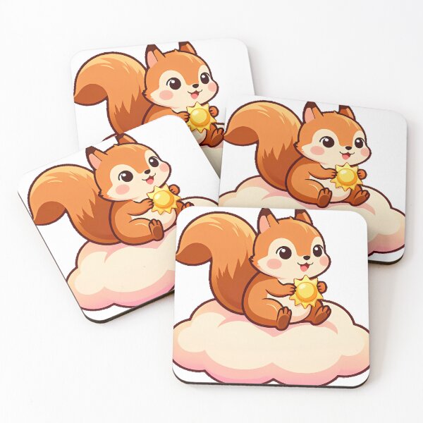 Item preview, Squirrel with Sunset Cloud designed and sold by pumsquare.