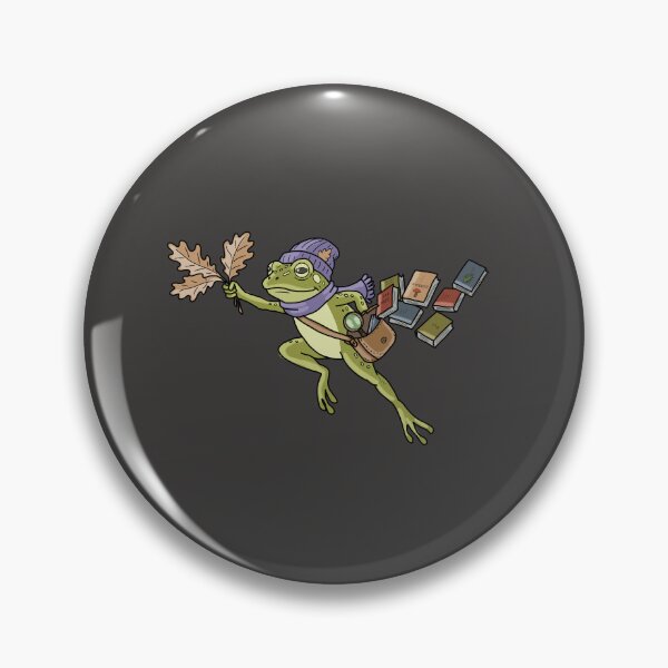 Item preview, Frog mycology scholar dark academia autumn cottagecore illustration designed and sold by LeshanArt.