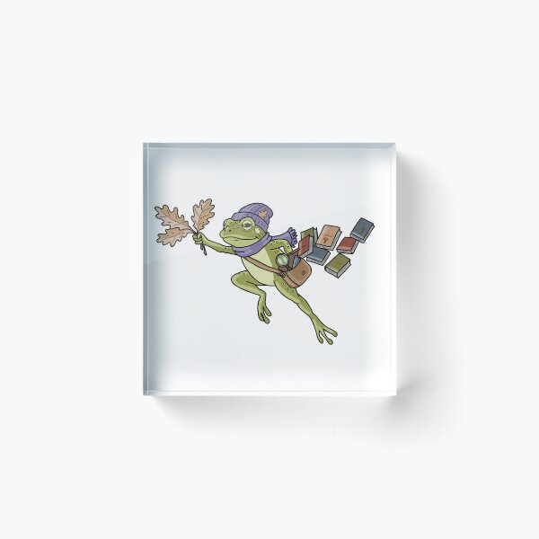 Item preview, Frog mycology scholar dark academia autumn cottagecore illustration designed and sold by LeshanArt.