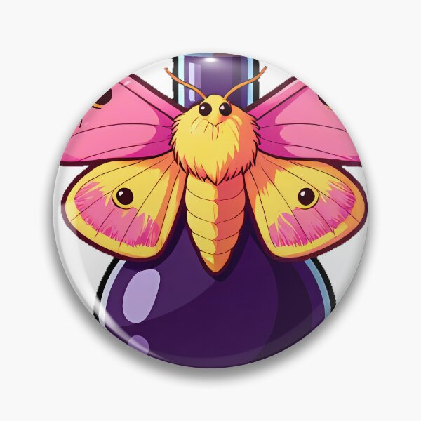 Item preview, Rosy Maple Moth with Potion Vial designed and sold by IllumeInk.