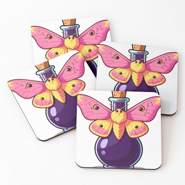 Item preview, Rosy Maple Moth with Potion Vial designed and sold by IllumeInk.