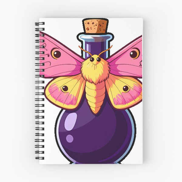 Item preview, Rosy Maple Moth with Potion Vial designed and sold by IllumeInk.