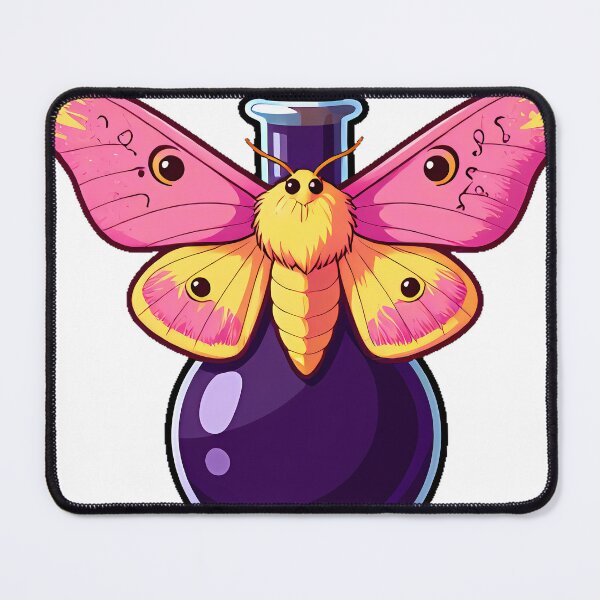 Item preview, Rosy Maple Moth with Potion Vial designed and sold by IllumeInk.