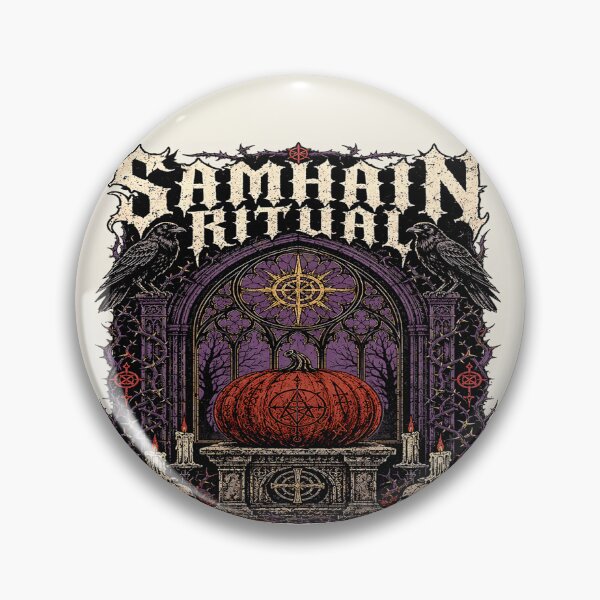 Item preview, Samhain Ritual Gothic Cathedral Pumpkin | Dark Halloween Graphic designed and sold by InkspirationGraphics.