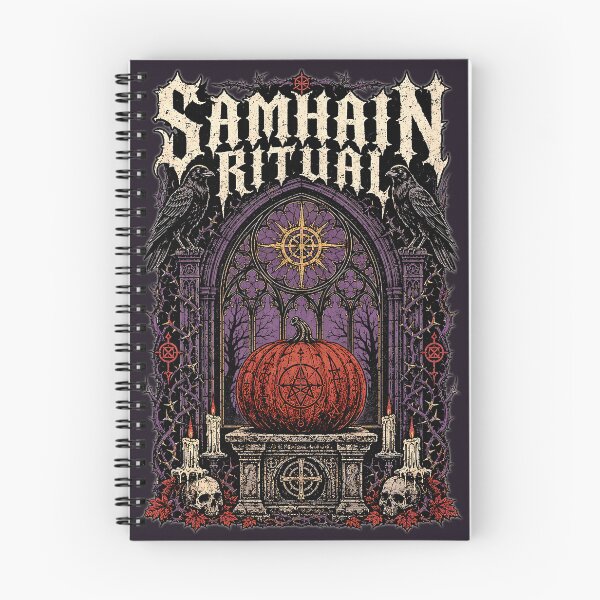 Item preview, Samhain Ritual Gothic Cathedral Pumpkin | Dark Halloween Graphic designed and sold by InkspirationGraphics.