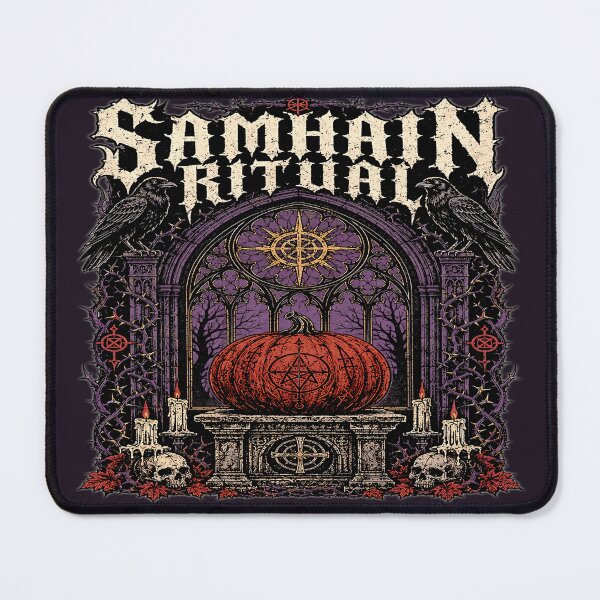 Item preview, Samhain Ritual Gothic Cathedral Pumpkin | Dark Halloween Graphic designed and sold by InkspirationGraphics.