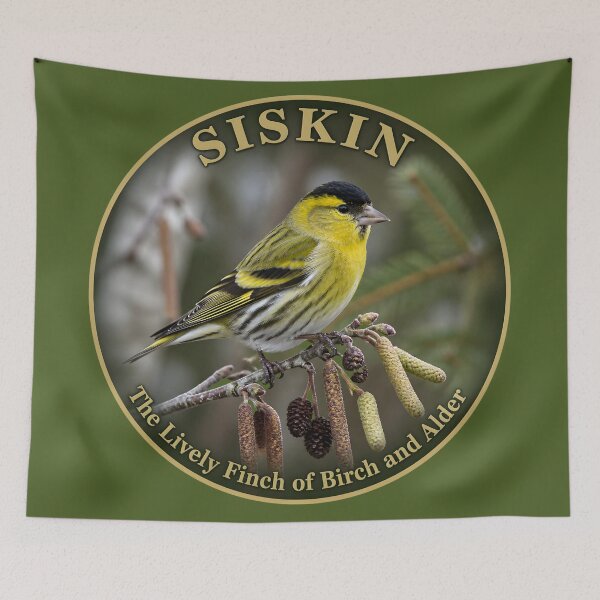 Item preview, SISKIN   – The Lively Finch of Birch and Alder designed and sold by The Digital Compass.