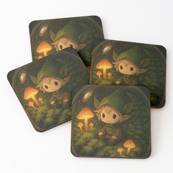 Item preview, Cute Anime Forest Spirit Terrarium Art designed and sold by Dhenin Studio.