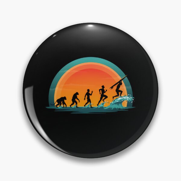 Item preview, Surf Evolution Sunset Retro Beach Surfer Funny Surfing designed and sold by MizoX7.