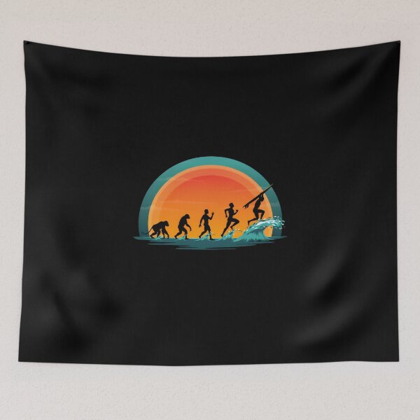 Item preview, Surf Evolution Sunset Retro Beach Surfer Funny Surfing designed and sold by MizoX7.