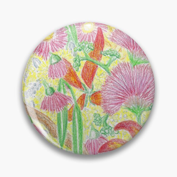Item preview, Australian Gumtree Bottlebrush Flowers-Retro Flower Pattern  designed and sold by Pretty And Obscure.