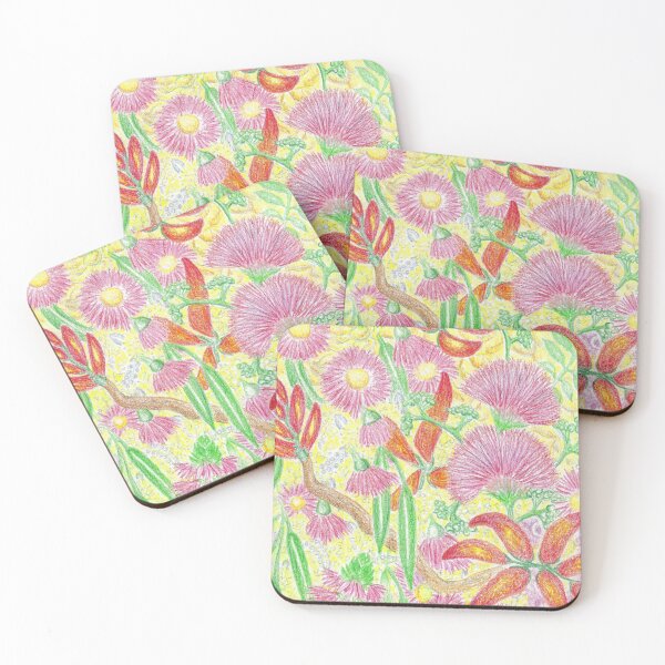 Item preview, Australian Gumtree Bottlebrush Flowers-Retro Flower Pattern  designed and sold by Pretty And Obscure.