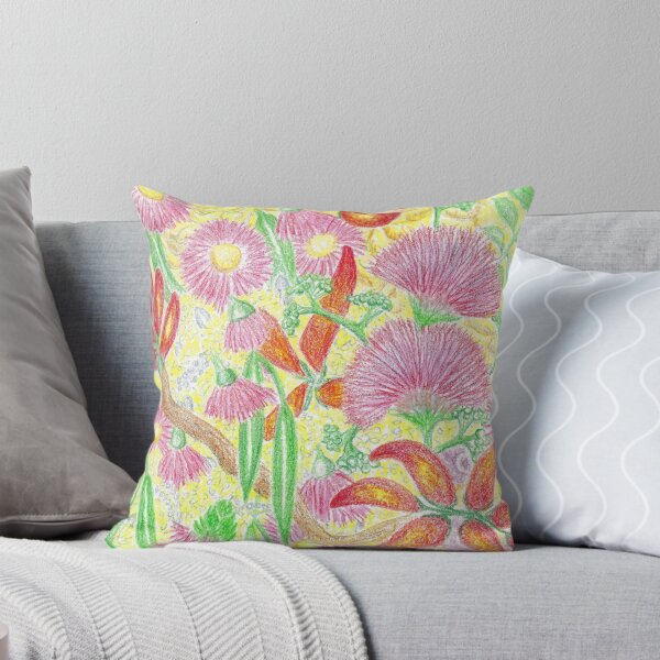 Item preview, Australian Gumtree Bottlebrush Flowers-Retro Flower Pattern  designed and sold by Pretty And Obscure.