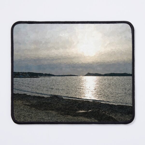 Item preview, Sunset on Cros Beach with a distant view of Embiez Island in Six-Fours-Les-Plages (Le Brusc) in Provence, Var department, France. designed and sold by Alan-David.