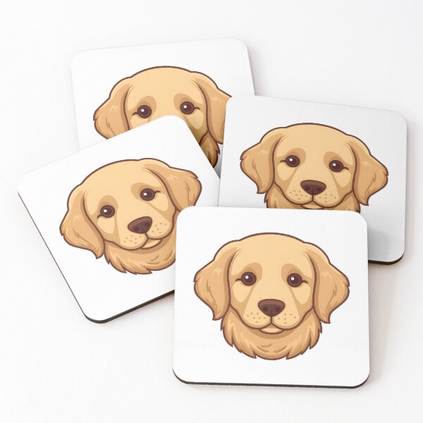 Item preview, Cute Golden Retriever Puppy Face Sticker designed and sold by VINTOR-.