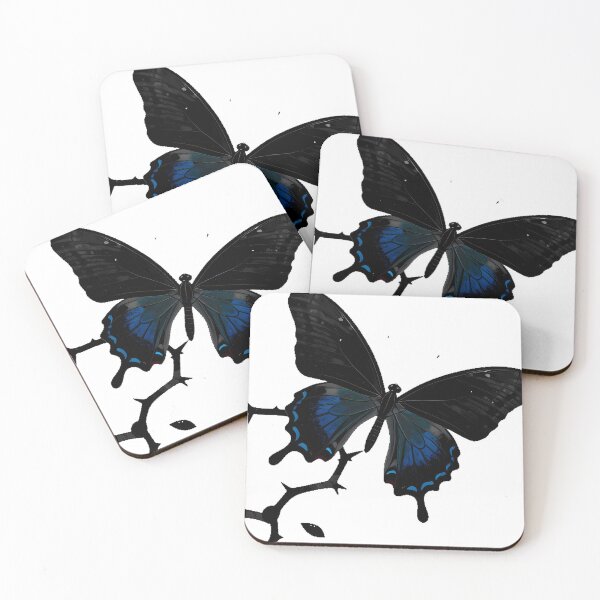 Item preview, Black Swallowtail with Thorny Vines designed and sold by IllumeInk.