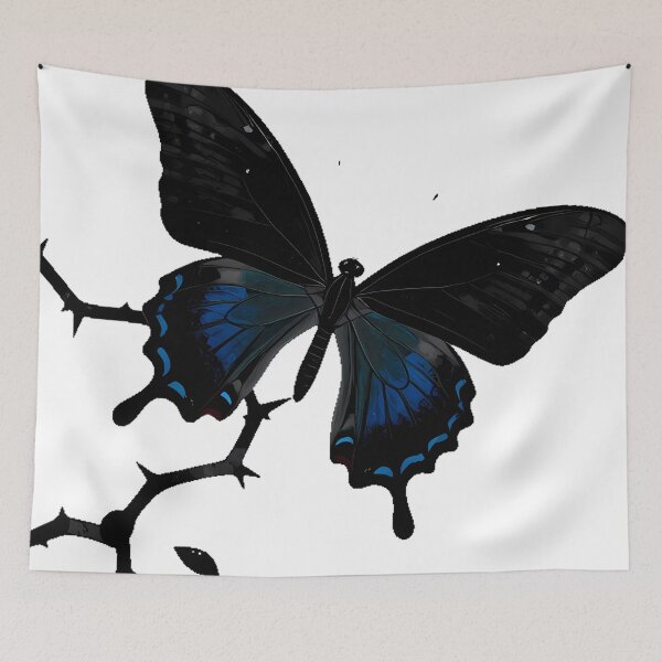 Item preview, Black Swallowtail with Thorny Vines designed and sold by IllumeInk.