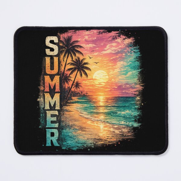 Item preview, Summer Beach Sunset Tropical Palm Trees Retro Vintage T-Shirt designed and sold by PACS0011.