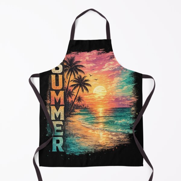 Item preview, Summer Beach Sunset Tropical Palm Trees Retro Vintage T-Shirt designed and sold by PACS0011.