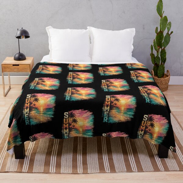 Item preview, Summer Beach Sunset Tropical Palm Trees Retro Vintage T-Shirt designed and sold by PACS0011.