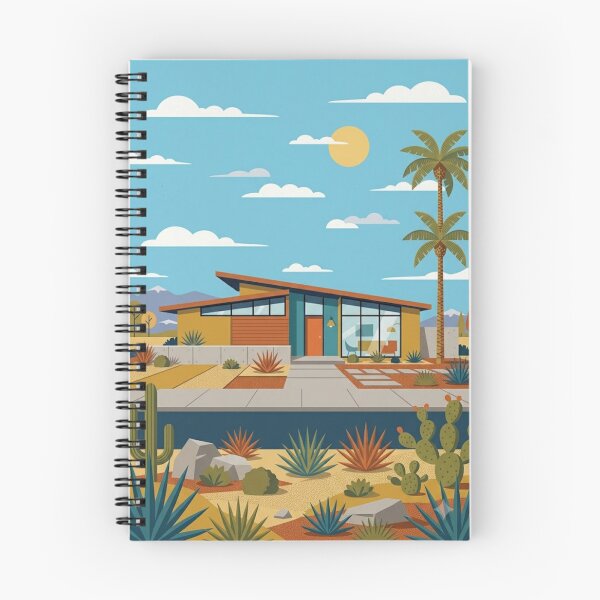 Item preview, Mid Century Modern Retro House with Palm Tree | Atomic Age Design designed and sold by Mediagraphic.