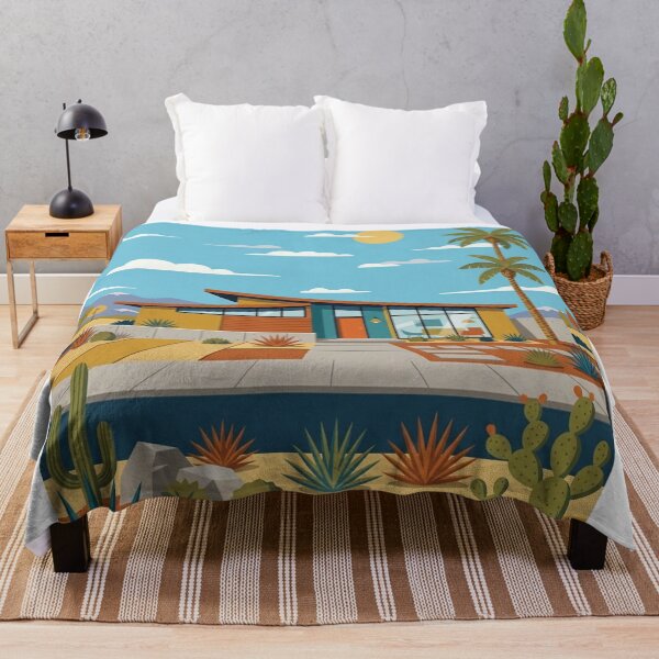 Item preview, Mid Century Modern Retro House with Palm Tree | Atomic Age Design designed and sold by Mediagraphic.