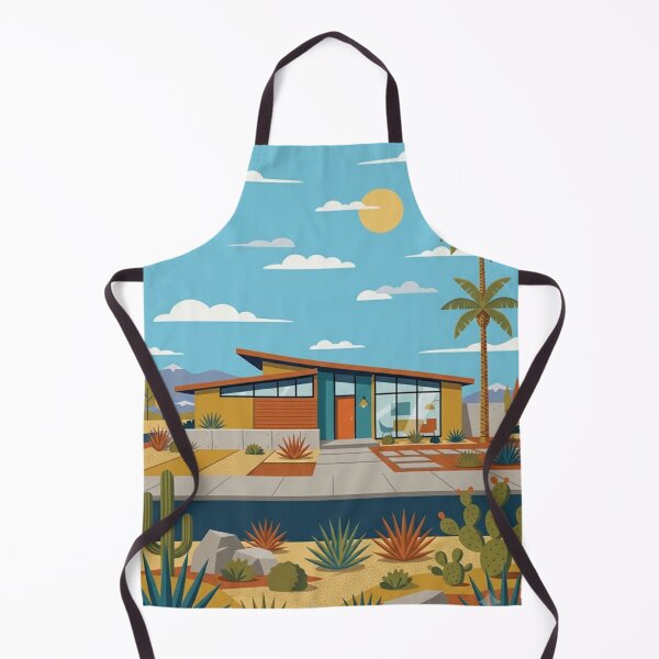 Item preview, Mid Century Modern Retro House with Palm Tree | Atomic Age Design designed and sold by Mediagraphic.