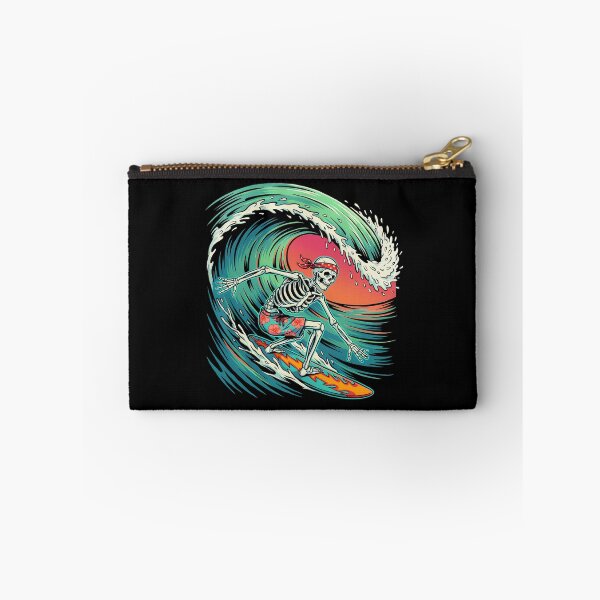 Item preview, Skeleton Surfer Riding Big Wave Retro Surf  designed and sold by MizoX7.