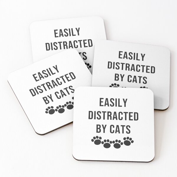 Item preview, Easily Distracted by Cats - Funny Cat Lover Gift designed and sold by RankShift.