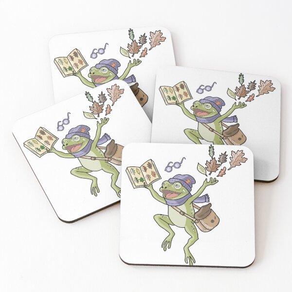 Item preview, Frog Autumn book lover cottagecore illustration  designed and sold by LeshanArt.