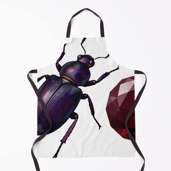 Item preview, Violet Ground Beetle with Garnet designed and sold by IllumeInk.
