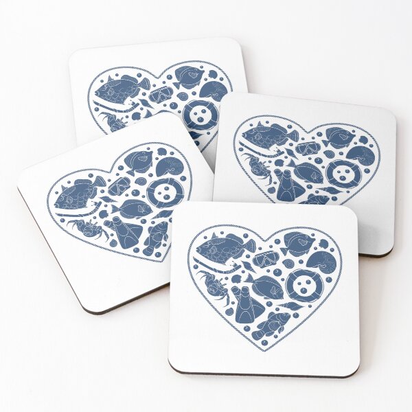 Item preview, Rope heart with sea animals and objects designed and sold by RizikCat.