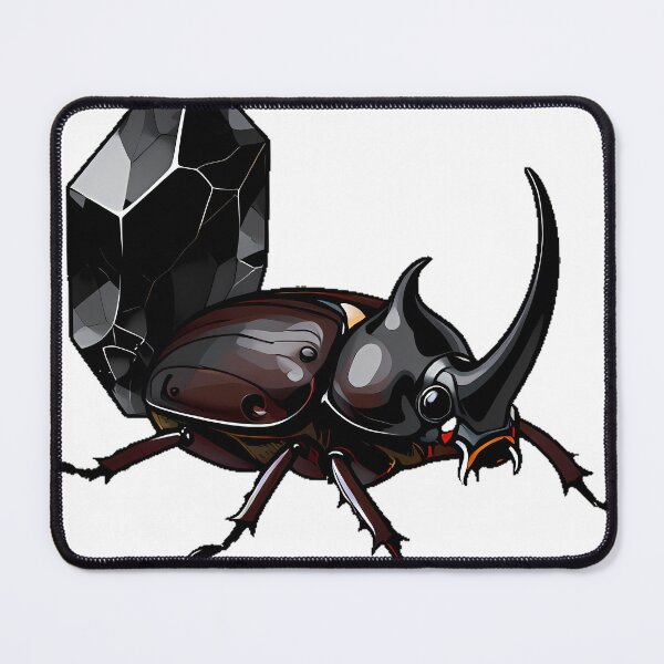 Item preview, Rhinoceros Beetle with Obsidian designed and sold by IllumeInk.